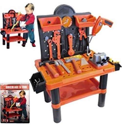 Bricolage Construction Tinker Tool Bench and Tool Set Playset Toy