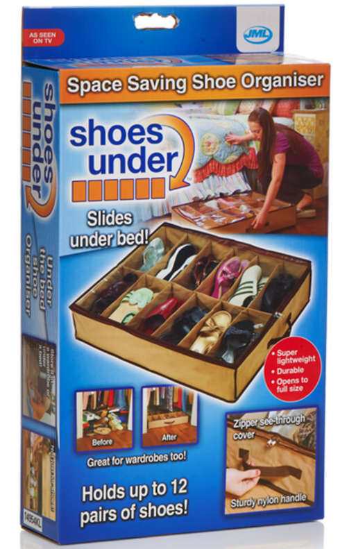 Shoe Box 12 Pocket Under Bed Foldable Shoe Container Storage Organizer Holder