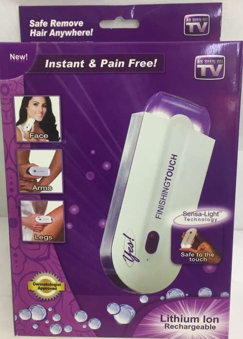 YES Finishing Touch Free Hair Remover with Laser Sensor Light Safely Shaver
