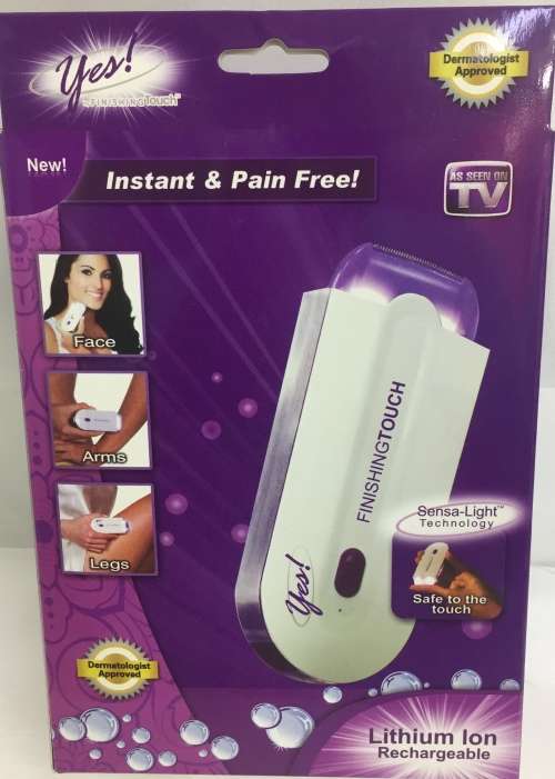 YES Finishing Touch Free Hair Remover with Laser Sensor Light Safely Shaver