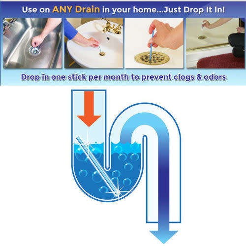 Sani Sticks Keeps Drains And Pipes Clear And Odor Free As Seen On TV