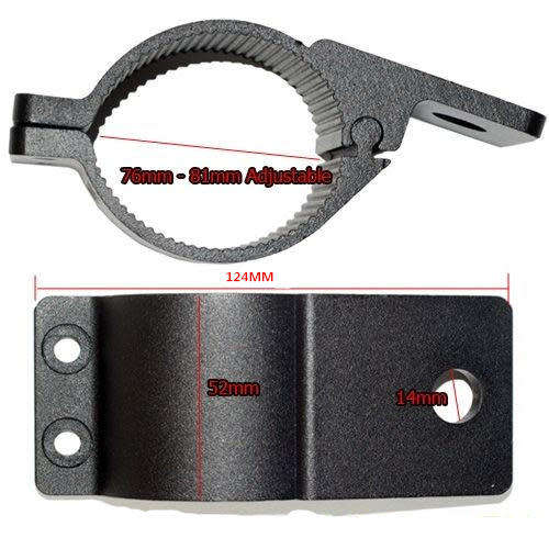 2 x 76-81mm 3" Bull Bar/Roof Rack Mounting Bracket Clamps for Off Road Light Bar