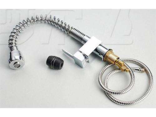 Nickel Brass Modern Mixer Tap Spring Single Lever Pull Out Spray Kitchen Bathroom Faucet New