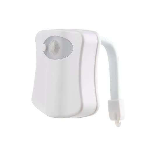 LED Home Toliet Bathroom Human Body Auto Motion Sensor Seat Night Light lamp