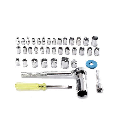 40Pcs 3/8inch And 1/4inch Drive Socket Set Tool Kit Ratchet Wrench Extension Ba