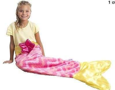 New Snuggie Tails MERMAID Blanket Pink One Size Fits Most - Super Soft Velveteen