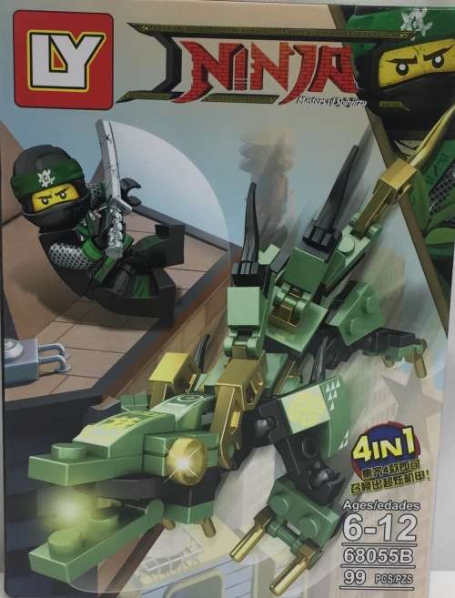 NINJA MASTER OF SPINJITZU (99 PCS TOY)  68055B