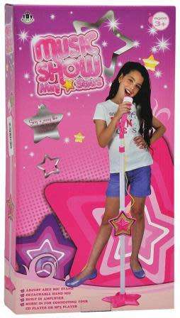 MUSIC SHOW - MINI STARS - MICROPHONE WITH BUILT IN SPEAKER IN STAND