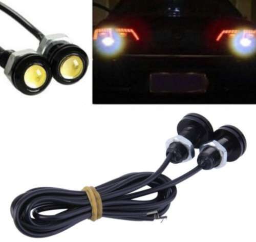 2× 23MM 9W 12v LED car fog white reversing lights Hawkeye daytime running lights