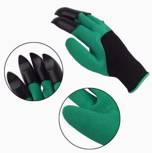 Hot Garden GENIE Gloves Digging&Planting with 4 ABS Plastic Claws Gardening PF