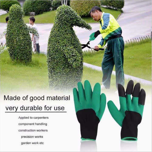 Hot Garden GENIE Gloves Digging&Planting with 4 ABS Plastic Claws Gardening PF