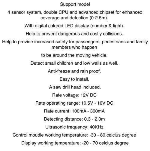 Parking Sensor System