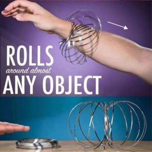 Stainless Steel Flow Hand Ring Toy Fantastic Magic Spring Funny Relax Fidget Toy