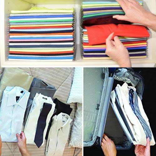 10 PACK T-Shirts Divider Shelf Organizer System Closet Drawer