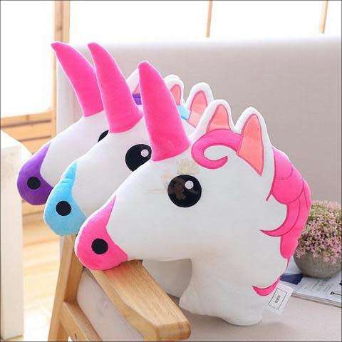 SOFT STUFFED TOY ANIMAL - Unicorn Pillow  (KKWI)