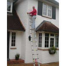 3.8M 13 Steps Aluminum Alloy Portable Extension Telescopic Ladder Single Straight Ladder (KKIKE)