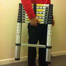 3.8M 13 Steps Aluminum Alloy Portable Extension Telescopic Ladder Single Straight Ladder (KKIKE)