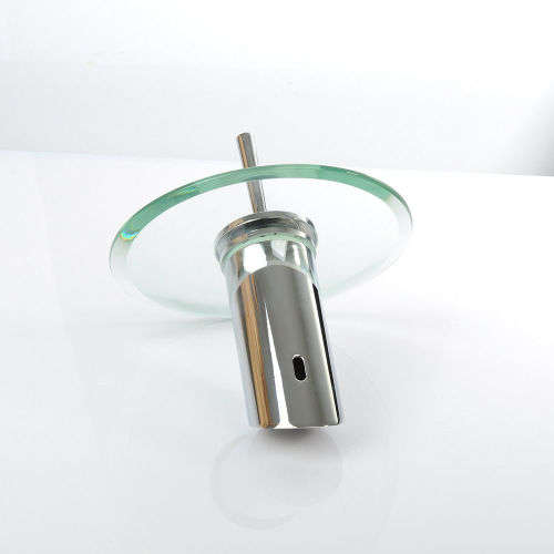 Modern Style Kitchen Bathroom Vessel Basin Sink Glass Waterfall Mixer Tap Faucet (KKBHK)
