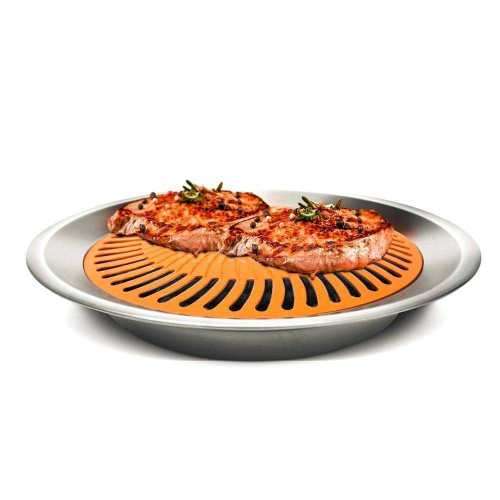 Smokeless Indoor Stovetop BBQ Grill Barbeque Kitchen Barbecue Pan Griddle (KKIK)
