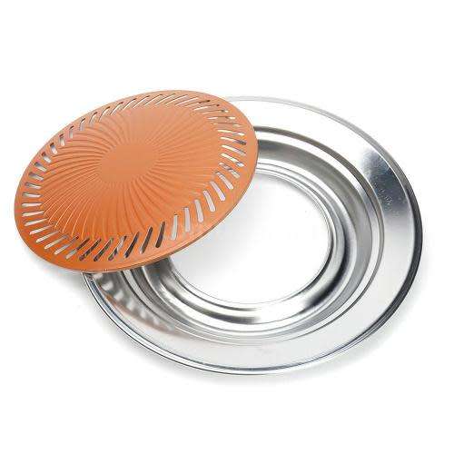 Smokeless Indoor Stovetop BBQ Grill Barbeque Kitchen Barbecue Pan Griddle (KKIK)