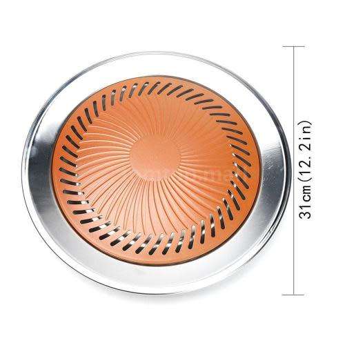 Smokeless Indoor Stovetop BBQ Grill Barbeque Kitchen Barbecue Pan Griddle (KKIK)