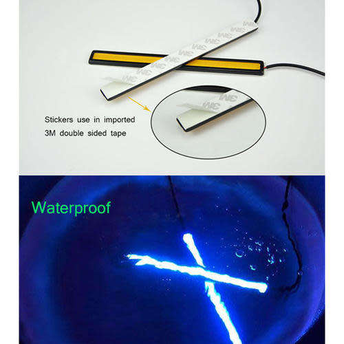 Waterproof 2x Super Bright COB Car LED Lights 12V For DRL Fog Driving Lamp