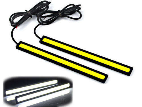 Waterproof 2x Super Bright COB Car LED Lights 12V For DRL Fog Driving Lamp