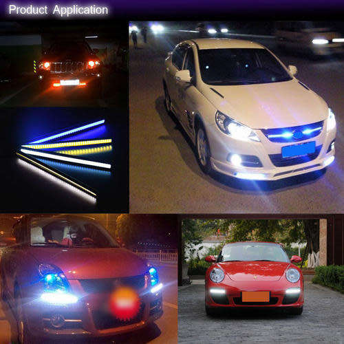 Waterproof 2x Super Bright COB Car LED Lights 12V For DRL Fog Driving Lamp