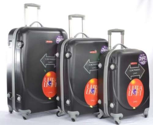 Set of 3 Suitcases Travel Trolley Luggage Set