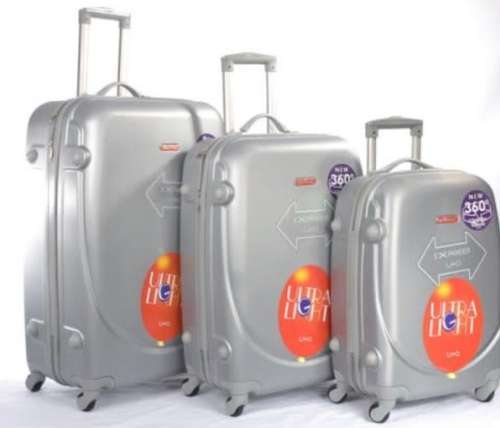 Set of 3 Suitcases Travel Trolley Luggage Set