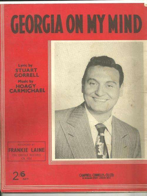 GEORGIA ON MY MIND- FRANKIE LAINE ( SHEET MUSIC)