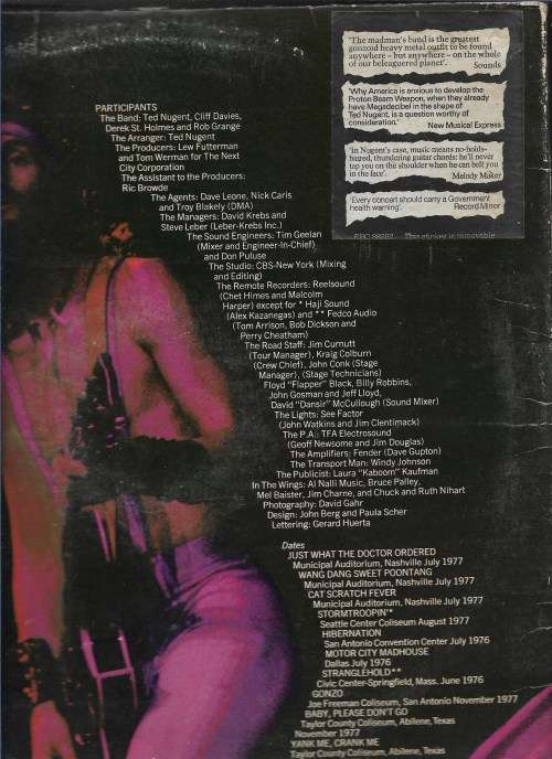TED NUGENT- DOUBLE LIVE- GONZO! (LP VINYL)