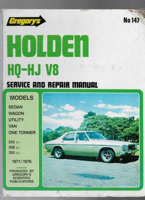 HOLDEN -HQ-HJ V8 SERVICE AND REPAIR MODEL