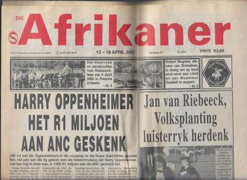 DIE AFRIKAANER- TWEE OUD KOERANTE