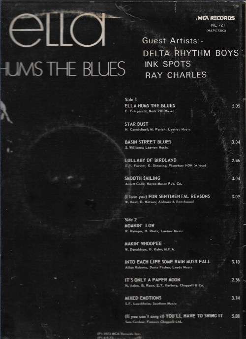 ELLA- HUMS THE BLUES (LP RECORD)