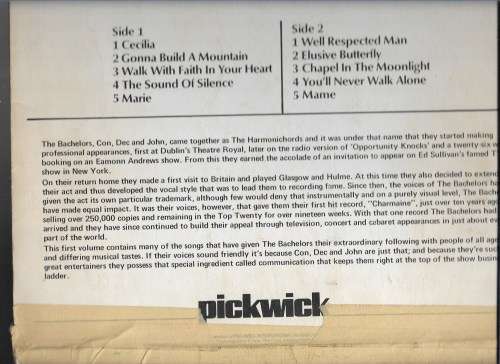 BACHELORS- THE BEST OF BACHELORS VOL 1 (LP RECORD)