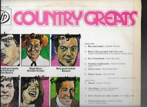 COUNTRY GREATS- STEREO MFP (LP RECORD)