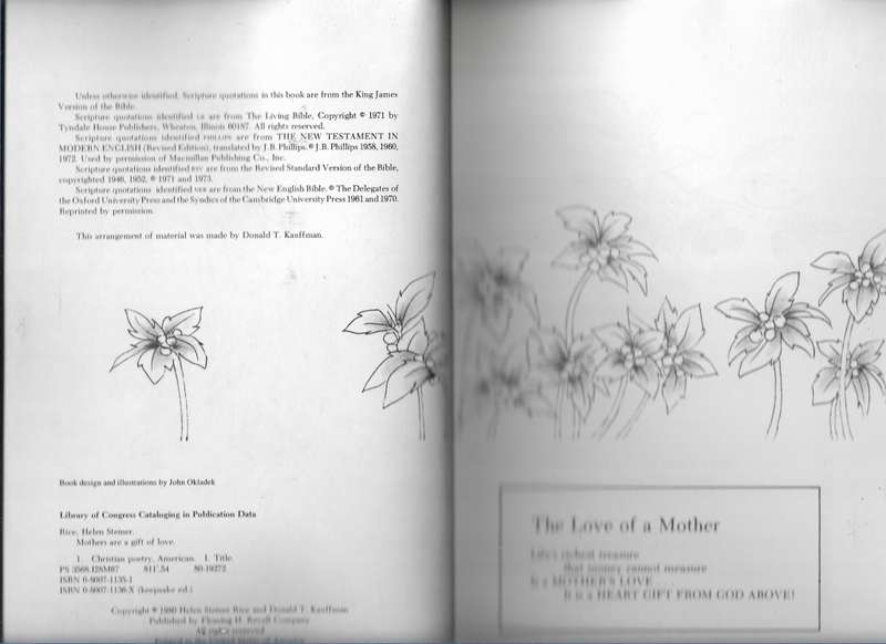 MOTHERS ARE A GIFT OF LOVE- HELEN STEINER RICE