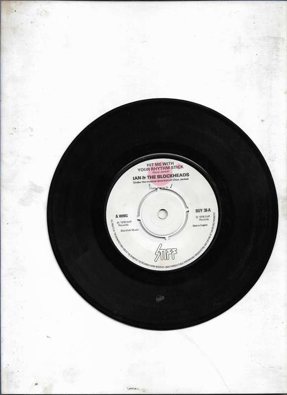 HIT ME WITH YOUR RHYTHM STICK- IAN & THE BLOCKHEADS (SEVEN SINGLE)