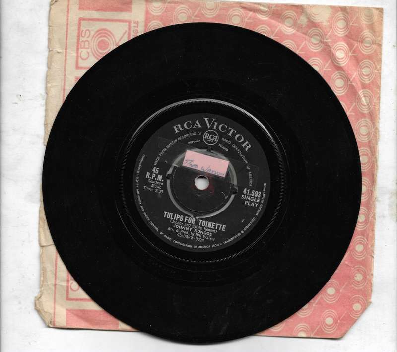 TULIPS FOR `TOINETTE- JOHNNY KONGOS (SEVEN SINGLE)