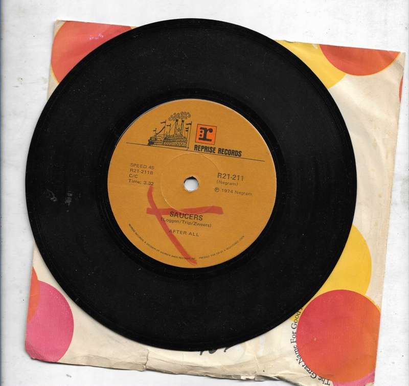 SAUCERS/ HELP ME MY LOVE- AFTER ALL (SEVEN SINGLE)
