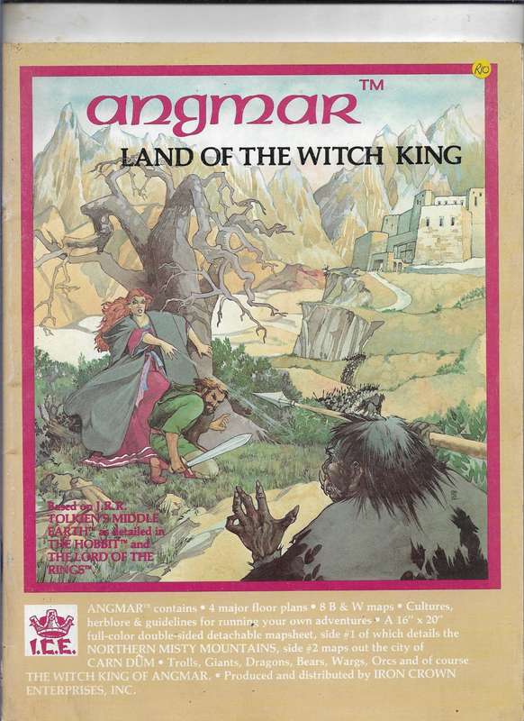 ANGMAR- LAND OF THE WITCH KING- J R R TOLKIEN (GAMERS  GUIDE BOOK)