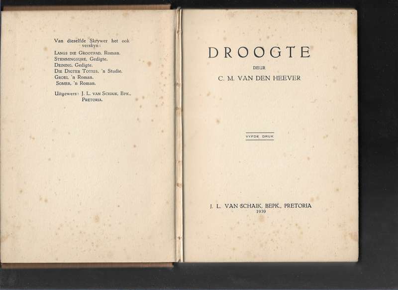 DROOGTE- C.M VAN DER HEEVER