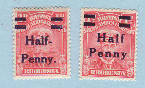 RHODESIA sg280/281 NH/H MINT cv 50r