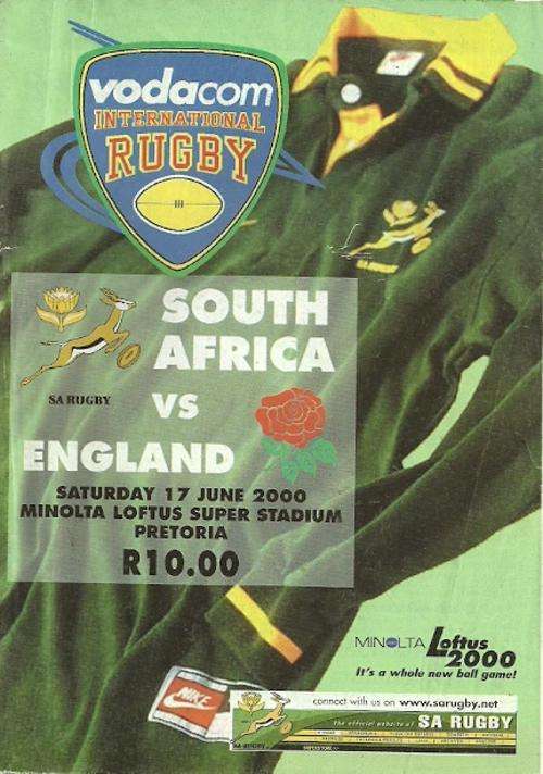 South Africa v England 2000 1st Test Match Programme