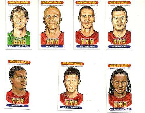 MANCHESTER UNITED ( MOSCOW MAGIC ) FULL SET OF 15 CARDS
