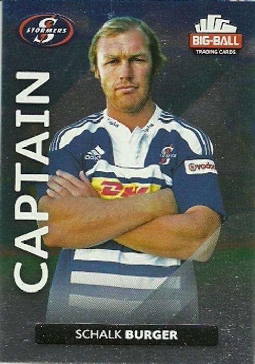 SCHALK BURGER - 2012 BIG BALL RUGBY CAPTAIN CARD 154