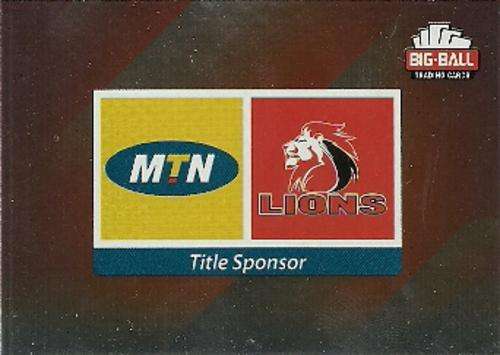 LIONS - 2012 BIG BALL RUGBY LOGO CARD 101