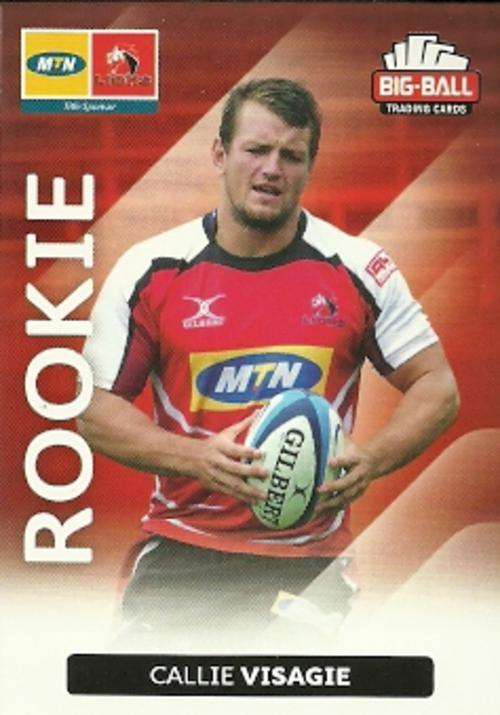 CALIE VISAGIE - 2012 BIG BALL RUGBY ROOKIE CARD 116