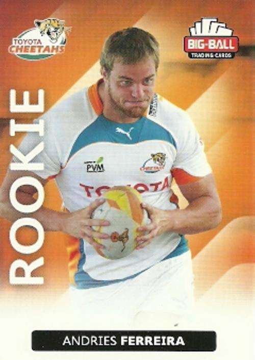ANDRIES FERREIRA - 2012 BIG BALL RUGBY ROOKIE CARD 060